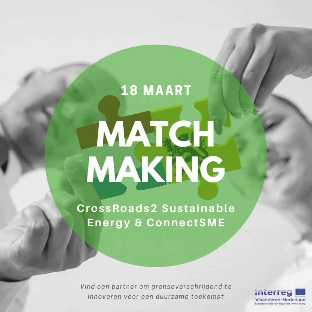 Uitnodiging matchmaking event CrossRoads2 Sustainable Energy & ConnectSME