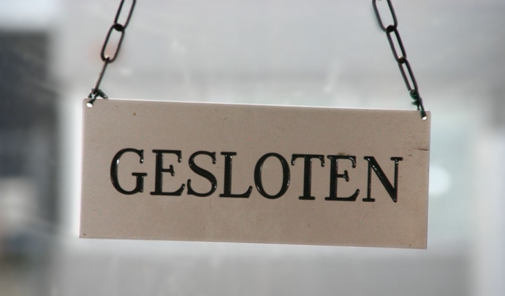 gesloten bordje