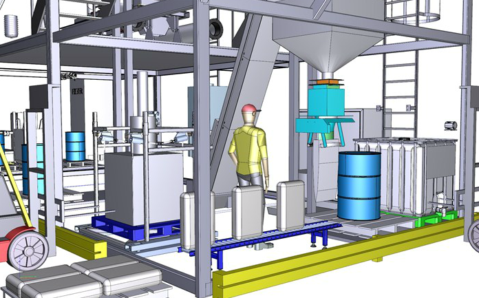 Continue industriële deegbereiding en -verwerkingsinstallatie