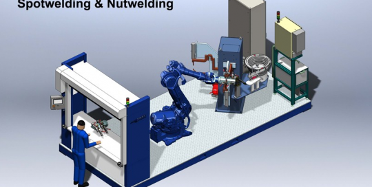 Ontwikkeling van een robotcel voor het bewerken van harde materialen met grote