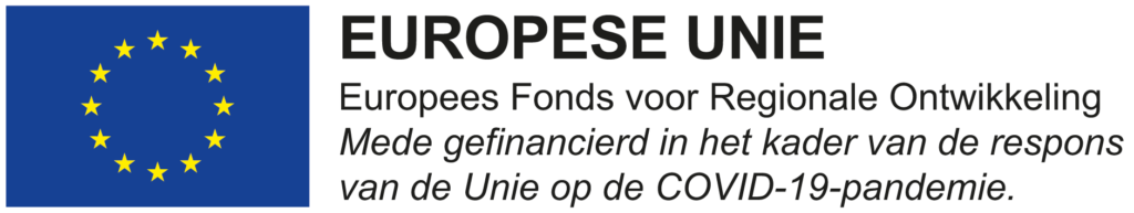 Logo REACT-EU: Europees Fonds voor Regionale Ontwikkeling. Mede gefinancierd in het kader van de respons van de Unie op de COVID-19 pandemie